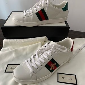 Gucci gold bee sneakers